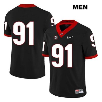 Men's Georgia Bulldogs NCAA #91 Tymon Mitchell Nike Stitched Black Legend Authentic No Name College Football Jersey NSD1354CF